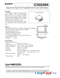 Datasheet ICX055 manufacturer SONY